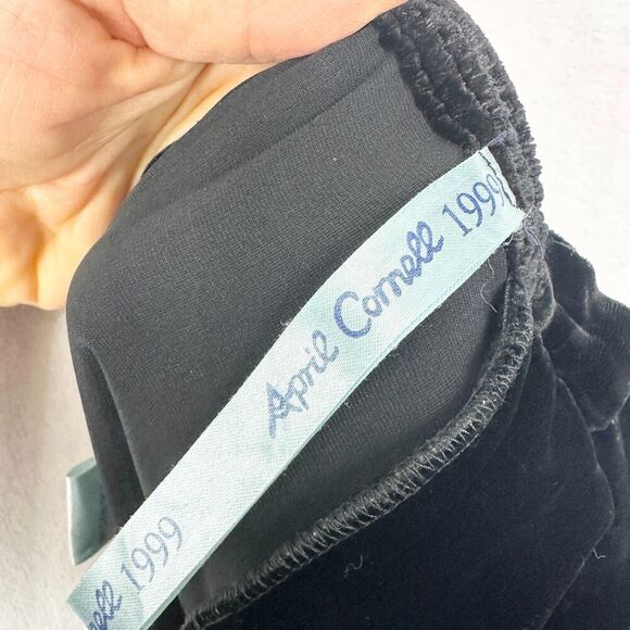 Vintage April Cornell Silk Blend Velvet Maxi Skirt Size Large Y2k 90s Whimsigoth - Picture 5 of 5